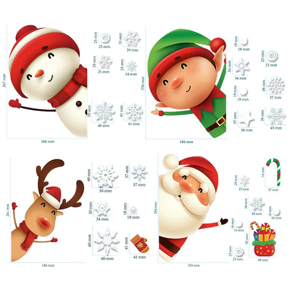 XIMISHOP 82PCS Christmas Snowflake Window Clings Stickers for Glass | Indoor Holiday Snowflake Decals - view 2