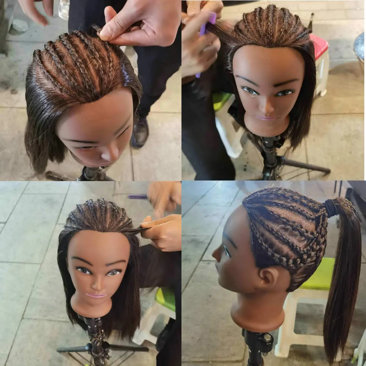 RYHAIR 30 Inch 80% Human Hair Mannequin Head for Styling & Practice | Brown Straight - view 7