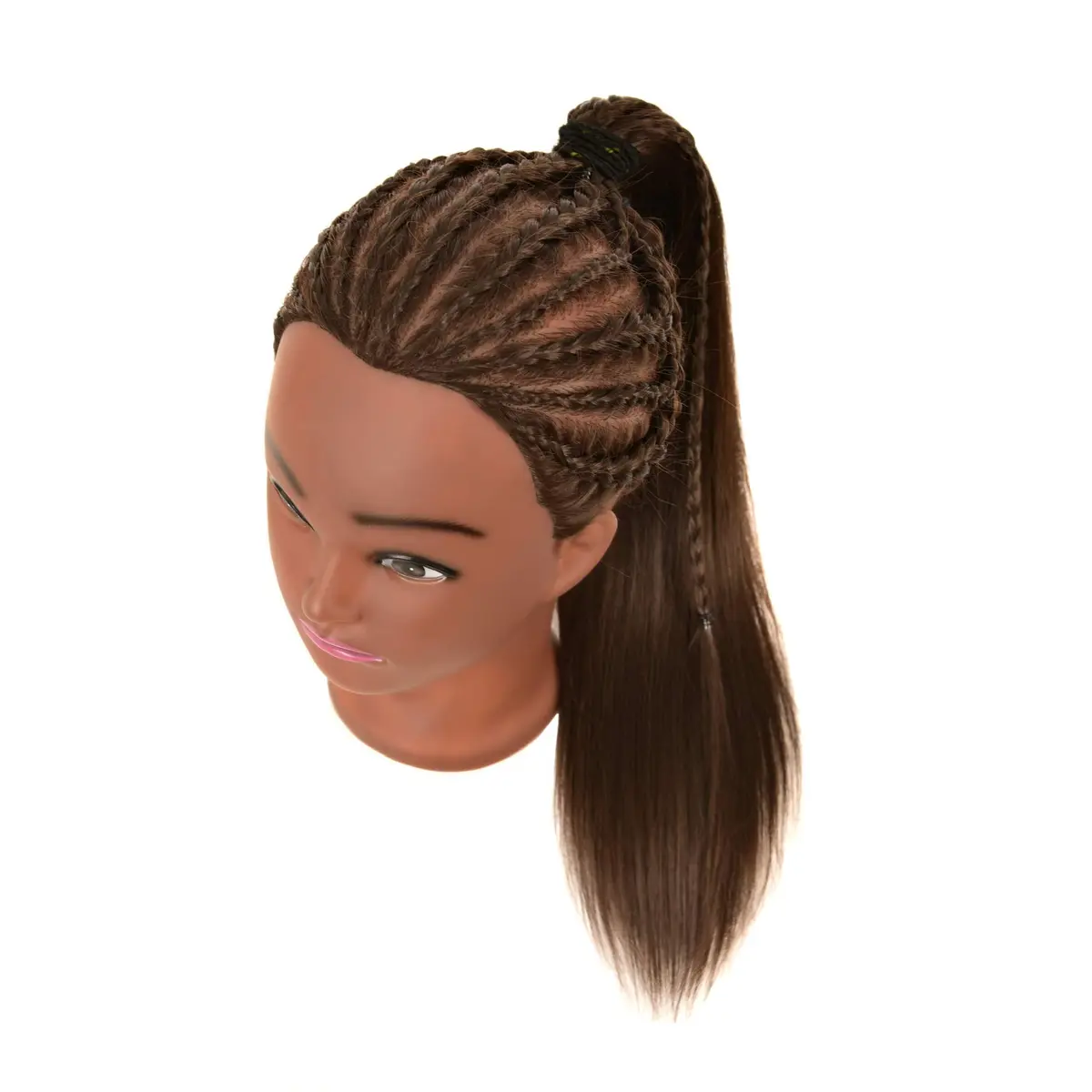 RYHAIR 30 Inch 80% Human Hair Mannequin Head for Styling & Practice | Brown Straight - view 4
