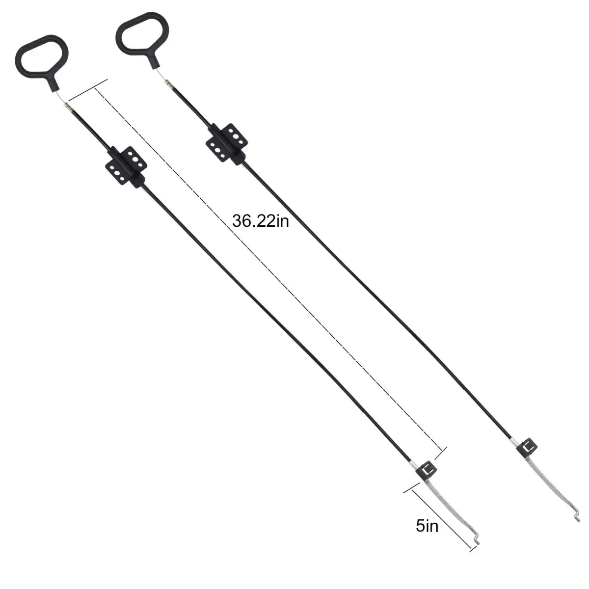 Nonley Black 2 Pack Recliner Cables with D-Ring Handle | Easy Install Sofa Replacement Parts - view 2