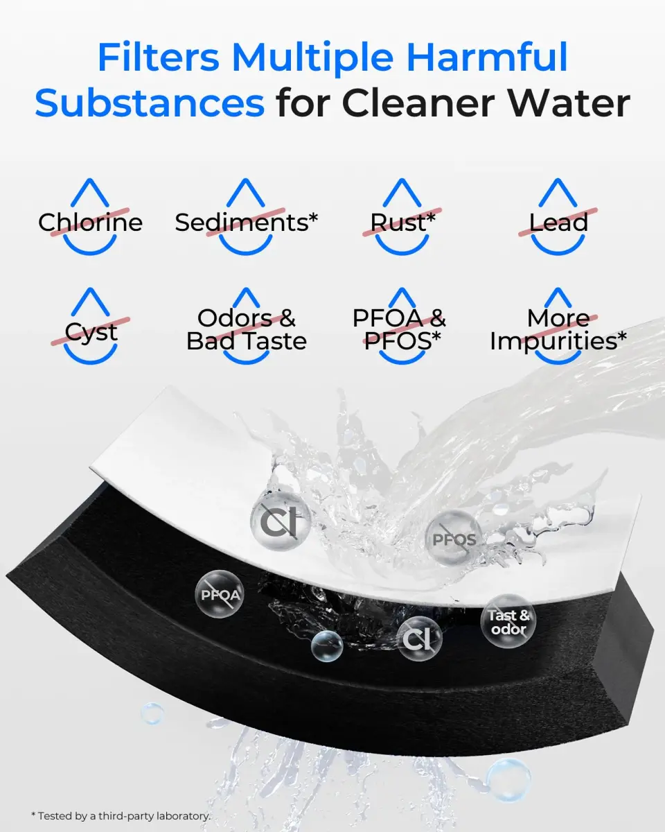 Waterdrop WDS-F45 Refrigerator Water Filter Replacement | NSF 53 & 42 Certified, 316 Gallons - view 4
