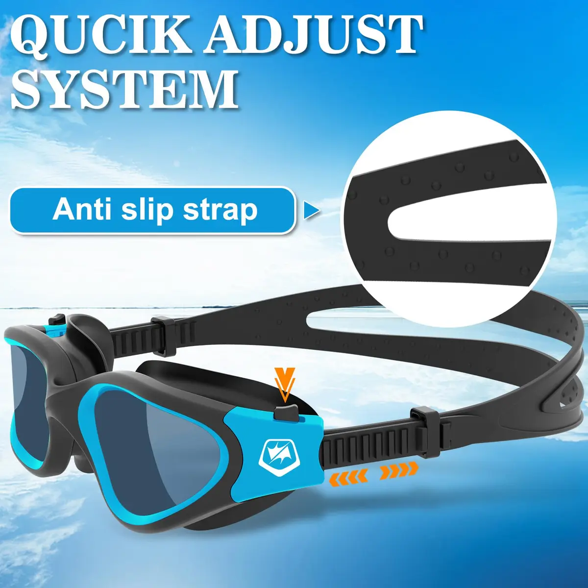 WIN.MAX Polarized Swimming Goggles with Anti-Fog & UV Protection, Unisex Adult Size | 125g (4.4 oz) - view 5