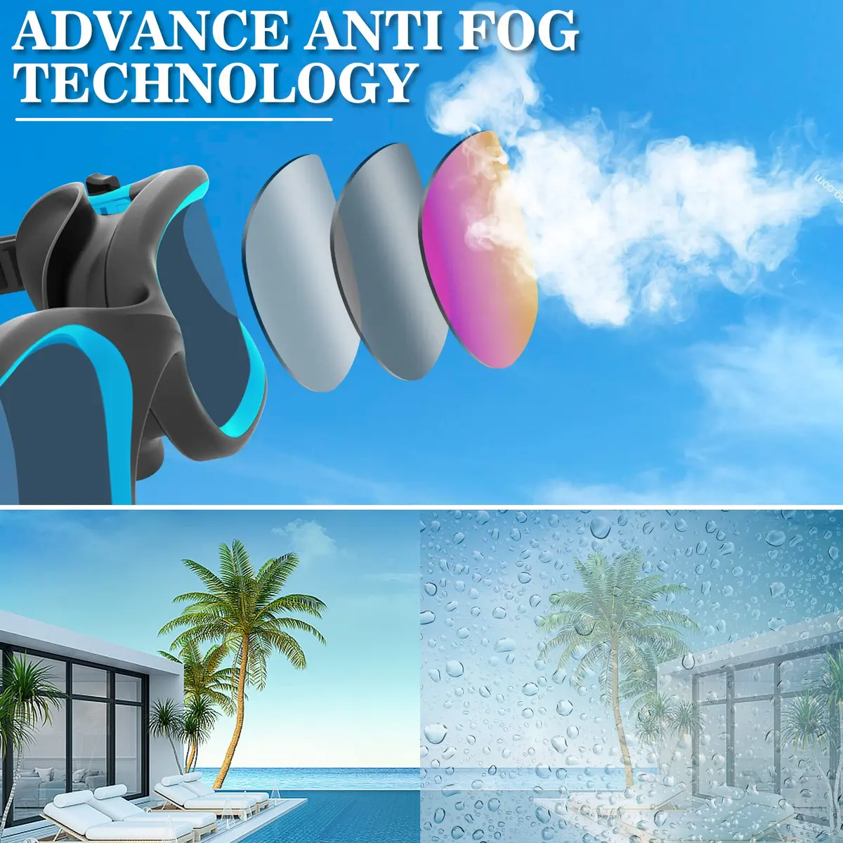 WIN.MAX Polarized Swimming Goggles with Anti-Fog & UV Protection, Unisex Adult Size | 125g (4.4 oz) - view 6