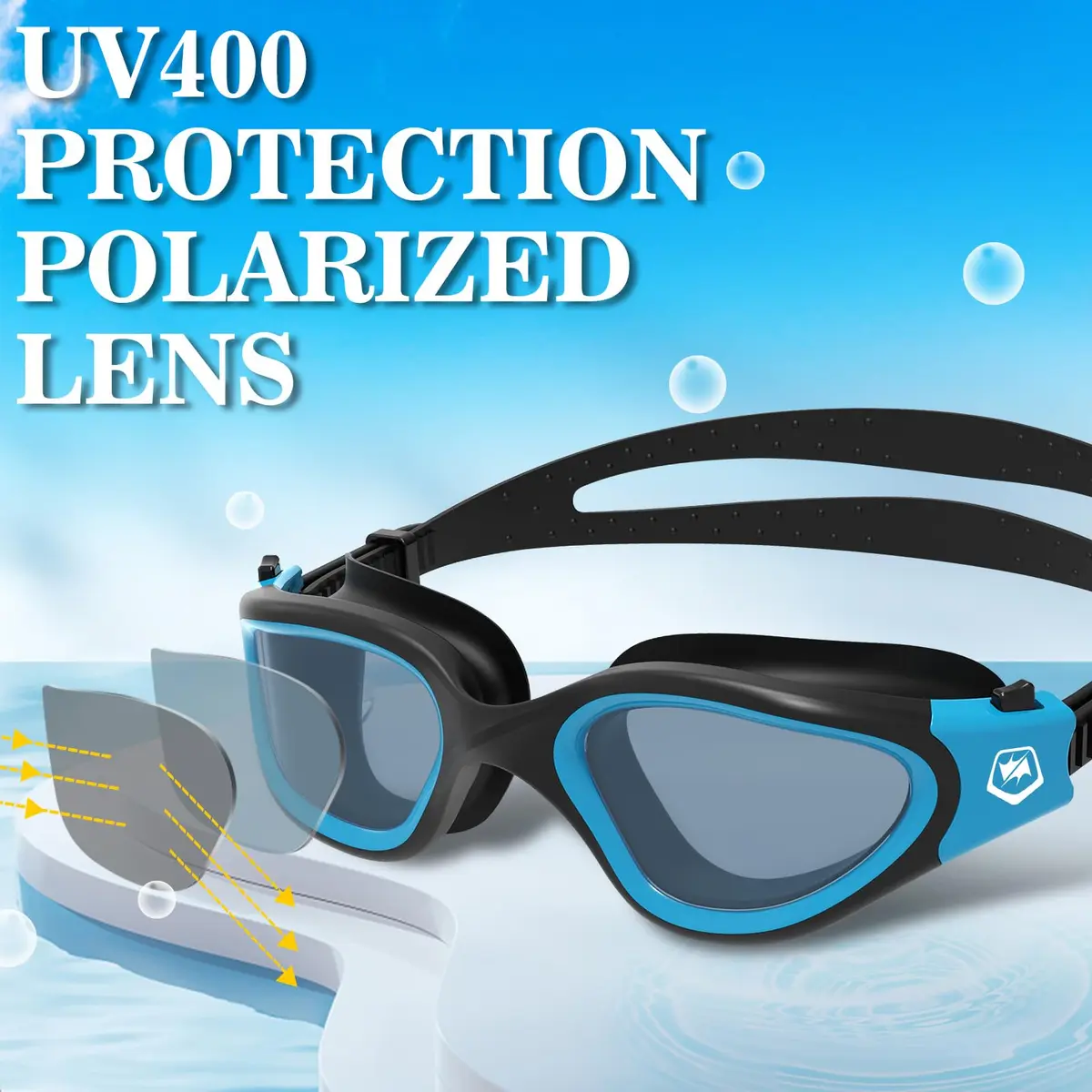 WIN.MAX Polarized Swimming Goggles with Anti-Fog & UV Protection, Unisex Adult Size | 125g (4.4 oz) - view 2