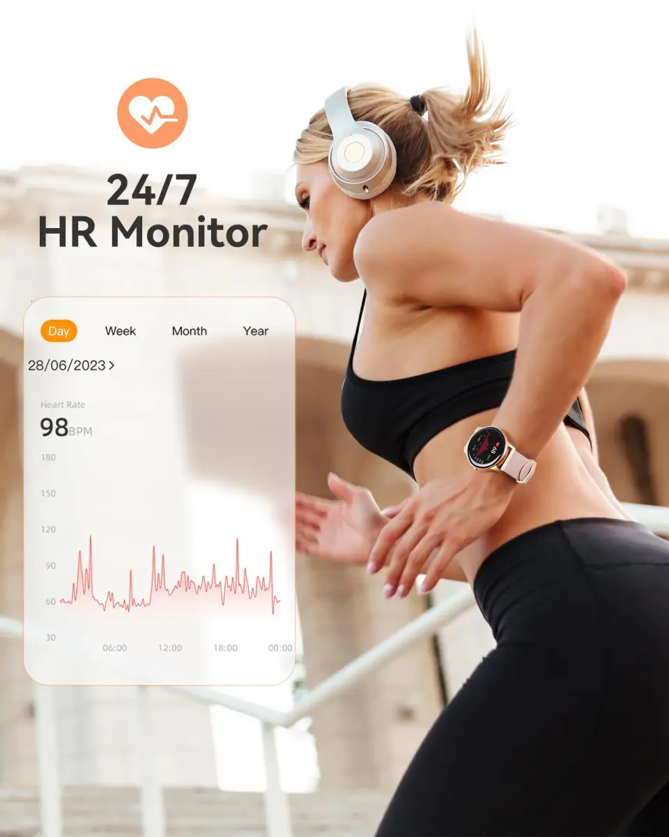 AGPTEK LW11 Smart Watch for Women | 50m Waterproof, 1.3" Display, 100+ Sports Modes - view 6