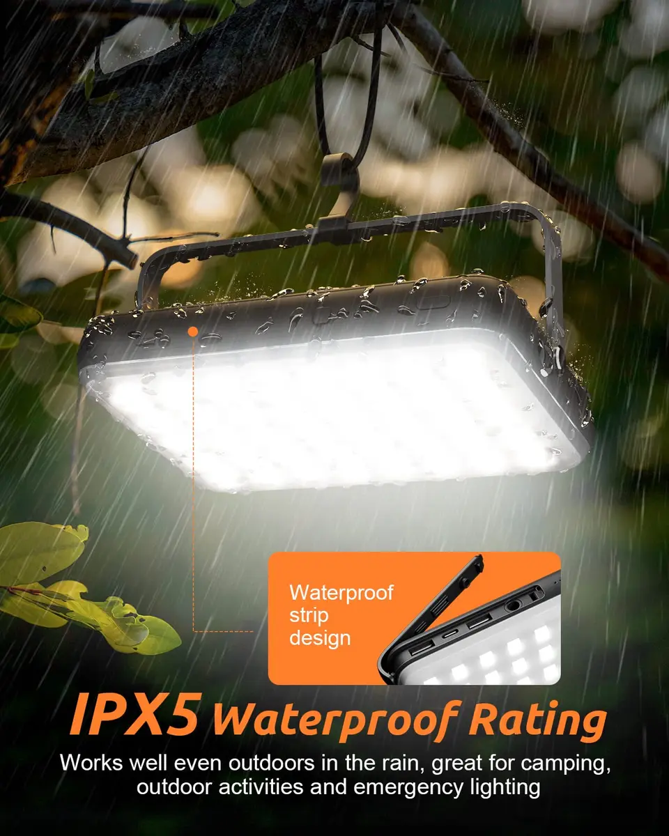 Eventek Rechargeable LED Work Light & Camping Lantern 20000mAh (662g) | 144H Runtime, Power Bank, IPX5 Waterproof - view 7