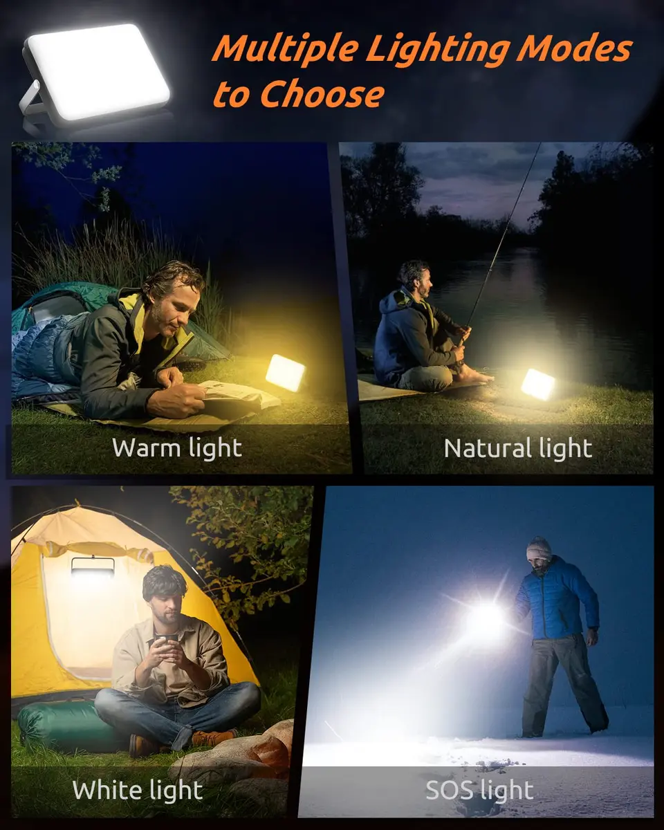 Eventek Rechargeable LED Work Light & Camping Lantern 20000mAh (662g) | 144H Runtime, Power Bank, IPX5 Waterproof - view 4