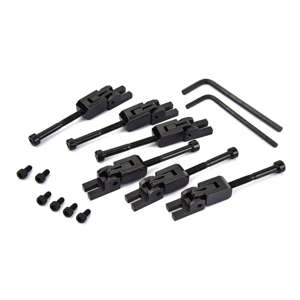 Alnicov Double Locking System Tremolo Saddles for Floyd Rose Guitar (6-Piece Set, Black) | Secure Tuning Stability - view 3