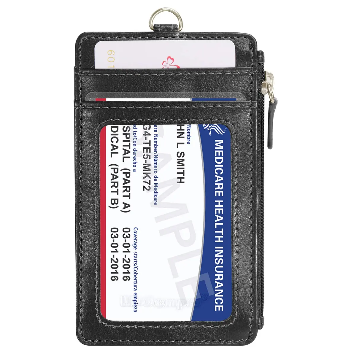 Wisdompro 20 Pack Card Document Sleeves | Clear PVC Wallet Protectors for Medicare & ID Cards - view 7