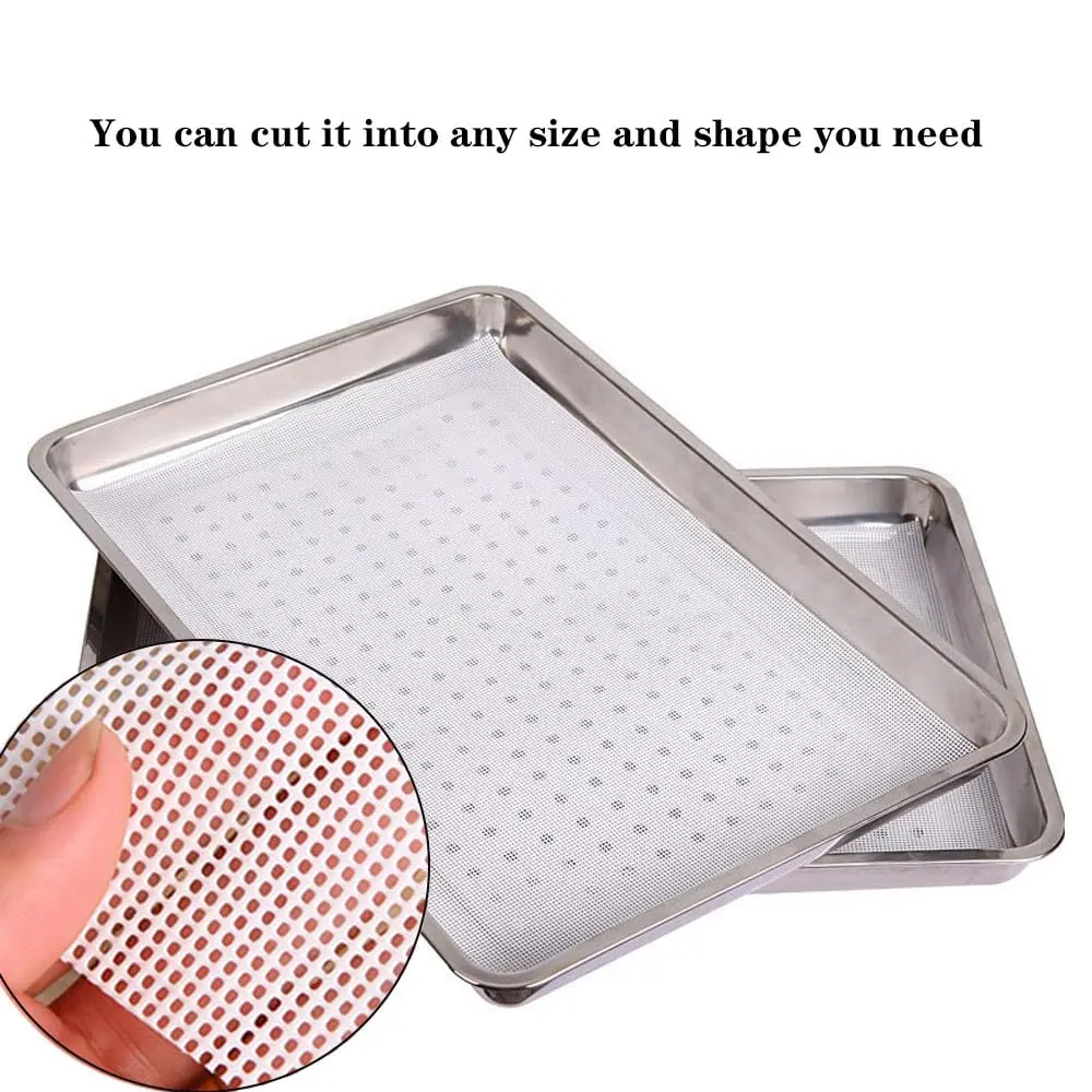Cystarry Food Dehydrator Sheets 15.7" x 15.7" | Reusable Silicone Mesh for Fruit & Vegetables - view 4