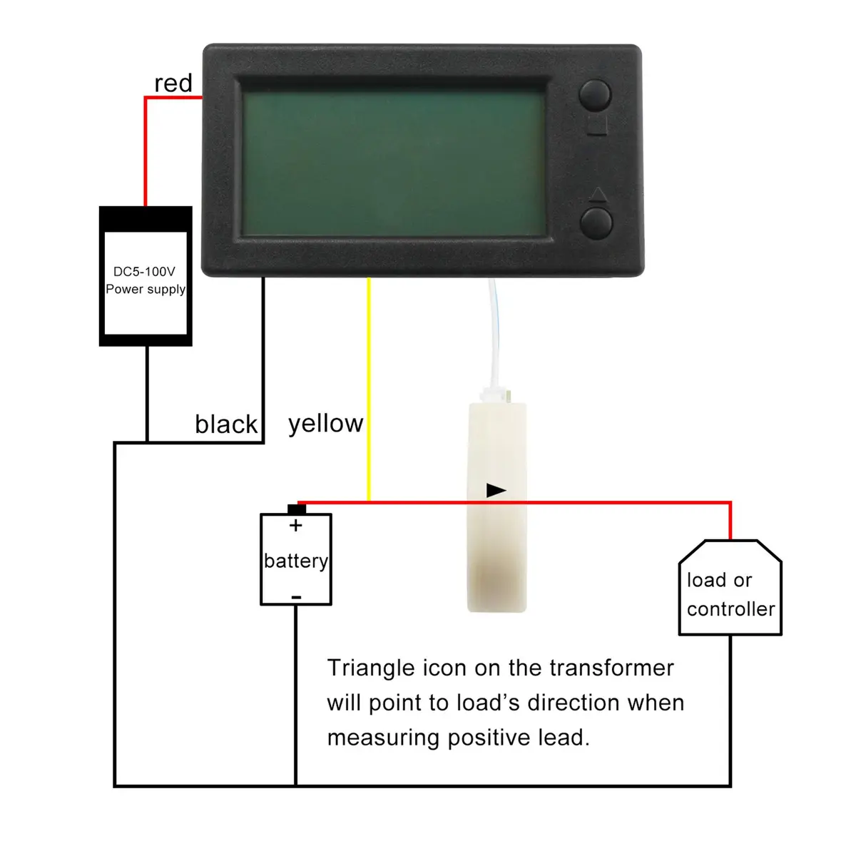DROK Battery Monitor, Amp Volt Power Watt Meter DC 0-300V 200A | Digital Voltage & Current Meter with Hall Sensor - view 4