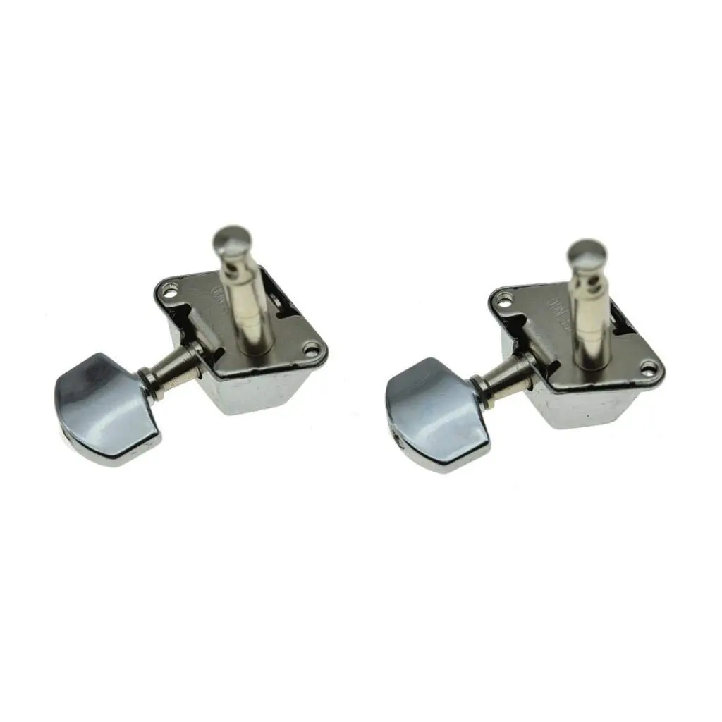 KAISH 6 Inline Semi-Closed Guitar Tuning Keys Pegs Chrome | 8mm Post Hole - view 5