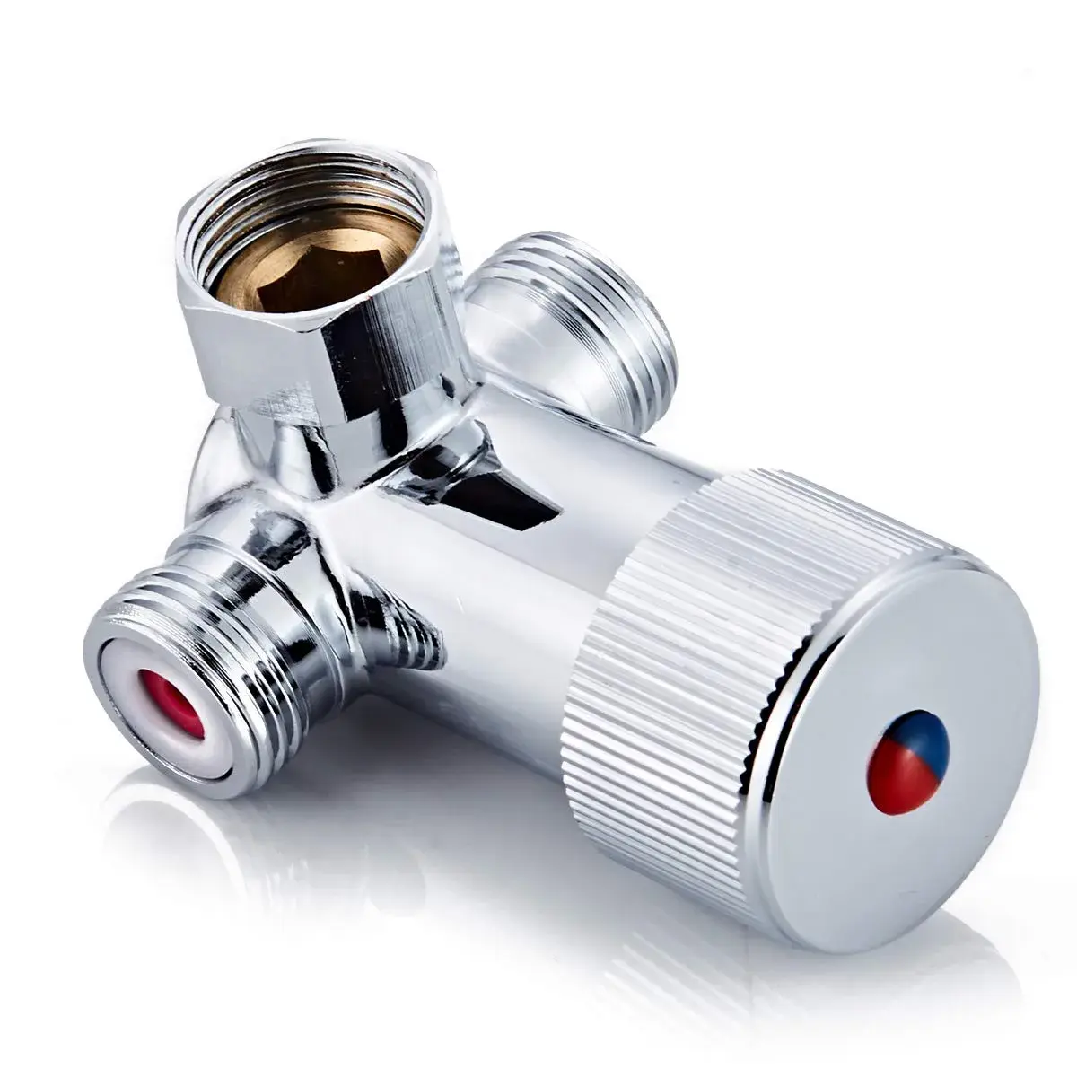 Fyeer Solid Brass DN15 1/2" Hot and Cold Water Mixing Valve | Chrome Plated - view 4