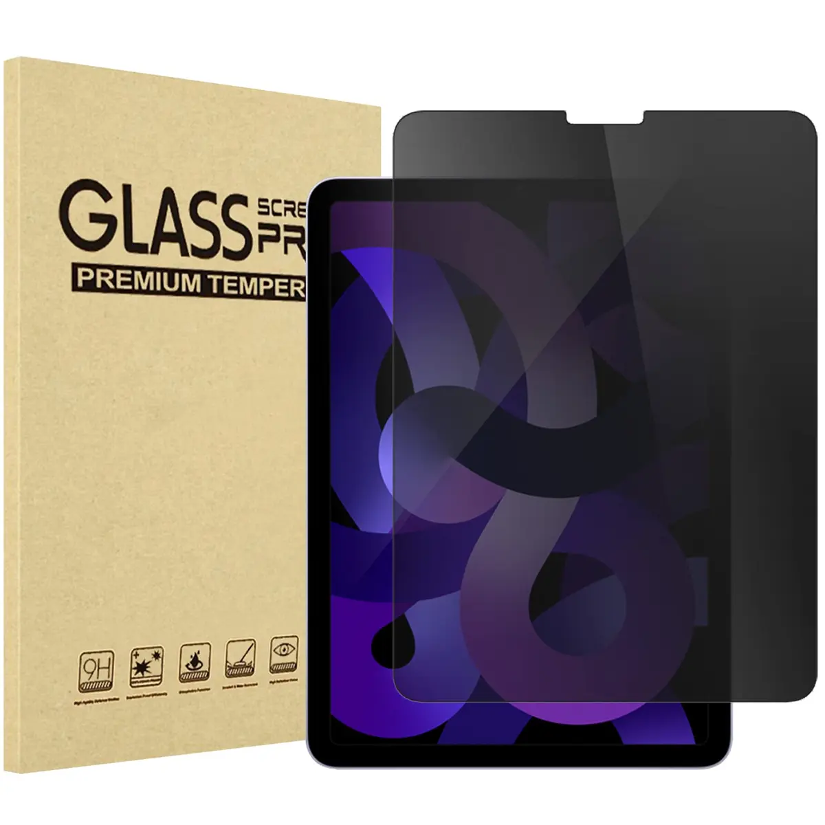 ProCase Privacy Screen Protector for iPad Air 5th 2022 / Air 4th 2020 / iPad Pro 11 4th 2022 / 3rd 2021 / 2nd 2020 / 1st 2018 | Anti-Spy Tempered Glass - main product image