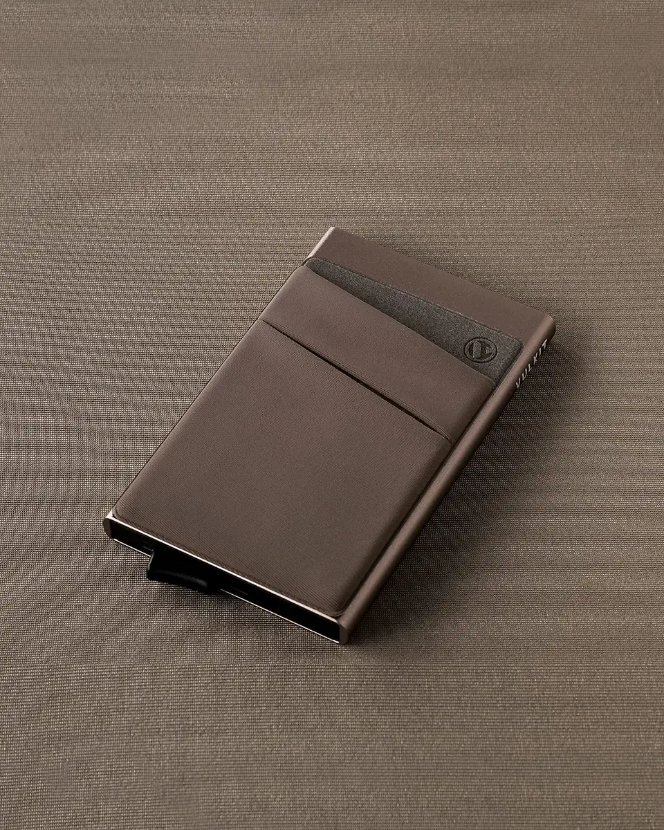 VULKIT Card Holder with Money Pocket | Slim RFID Blocking Metal Wallet for Men (Nickle Grey) - view 5