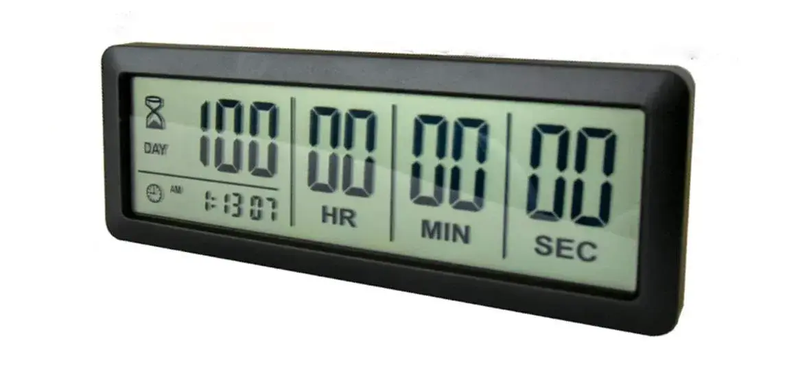 MOVEHI Digital Countdown Timer 999 Days | Clock Function, Large LCD Screen, Magnetic Back - main product image