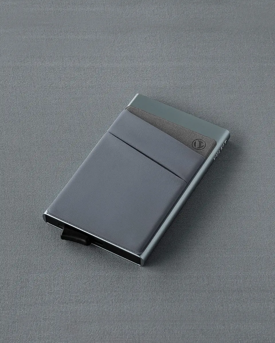 VULKIT Card Holder with Money Pocket | Slim RFID Blocking Metal Wallet (Space Grey, 5 Cards) - view 5