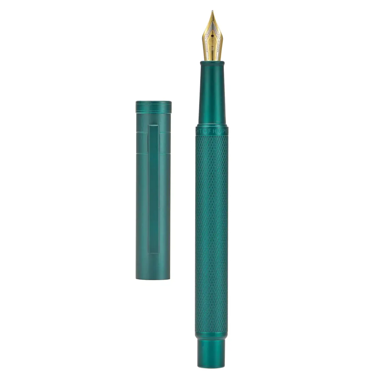 Asvine Dark Green Forest Fountain Pen Fine Nib Classic Design with Converter and Metal Pen Case Set | Smooth Ink Flow Writing Instrument - main product image