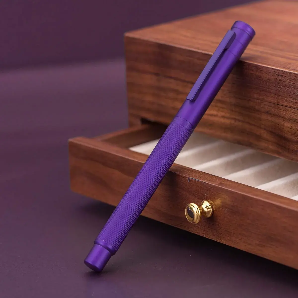 Asvine Hongdian 1851 Purple Bent Nib Fountain Pen - Smooth Ink Flow for Calligraphy & Daily Writing - view 2