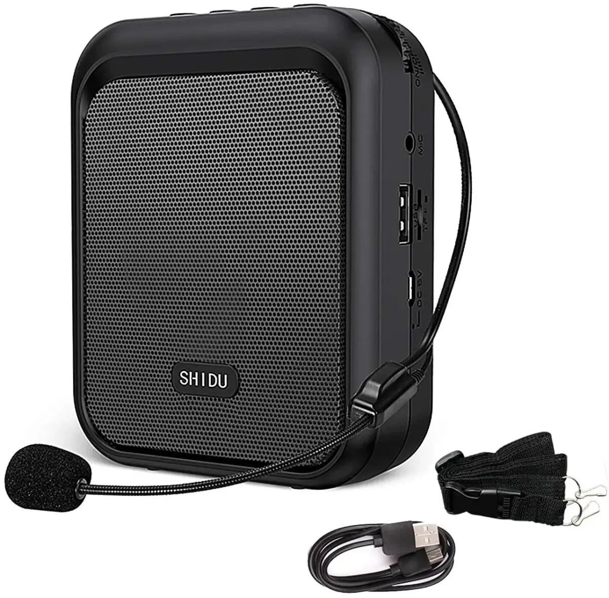SHIDU M100 Mini Voice Amplifier Portable Rechargeable Bluetooth Speaker with Wired Microphone Headset 10W 1800mAh | 10W Output - main product image