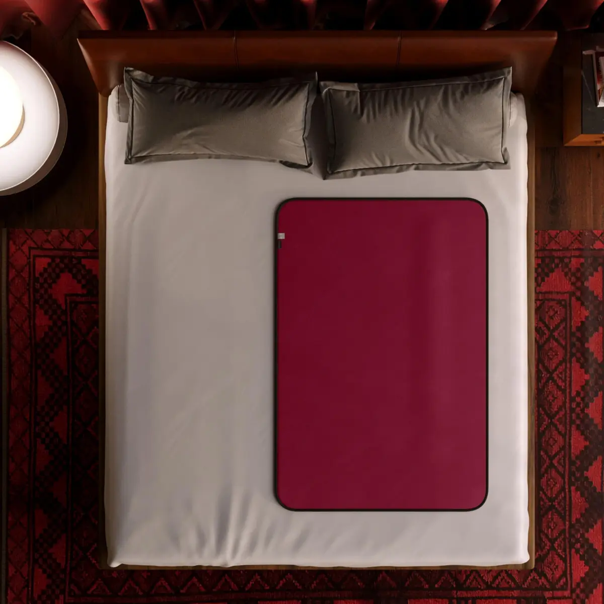 Liberator Lush Throw Moisture-Resistant Blanket | Luxuriously Soft, Travel Size, Merlot - view 2