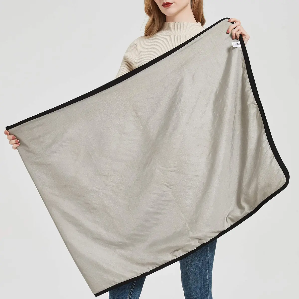 Radia Smart EMF Protection Poncho, Wrap, Wearable Blanket | RF Radiation Shielding & WiFi Blocker, 28" x 72" - view 9