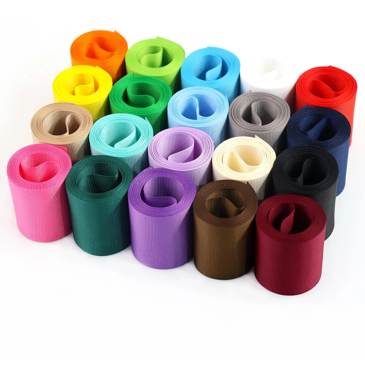 BAORJCT 2 Inches Grosgrain Ribbons Fabric Ribbons | 20 Bright Colors, 40 Yards Total, Durable Polyester, Gift Wrapping & DIY Accessories - view 5