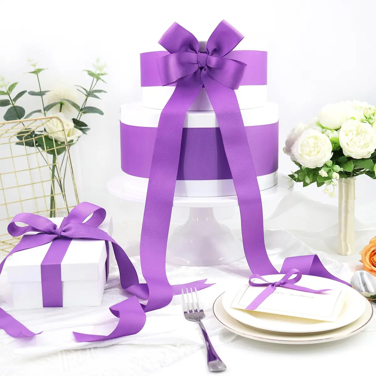 BAORJCT Grosgrain Ribbons Fabric Ribbons 16mm (5/8 Inch) 40 Yards Total | 20 Colors for Crafts & Gifts - view 5