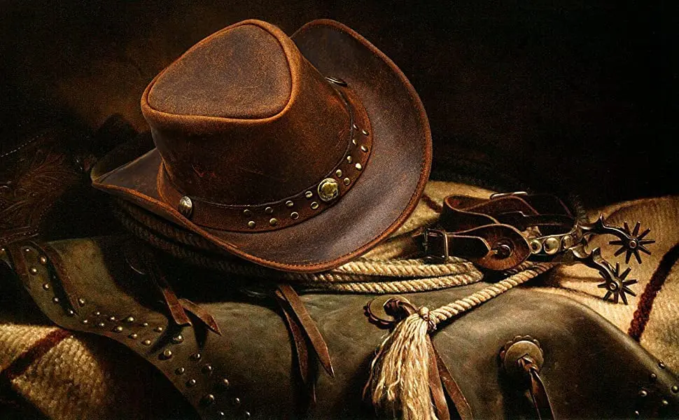 HADZAM Leather Cowboy Hat Also Worn as Outback Hat | Vintage Australian Style for Men & Women - view 5