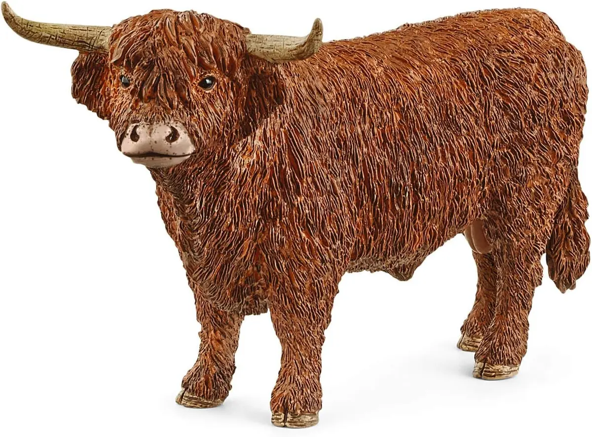 Schleich Farm World Highland Bull Toy Figurine 156 g (5.5 oz) | ASTM-Tested for Kids Ages 3+ - main product image