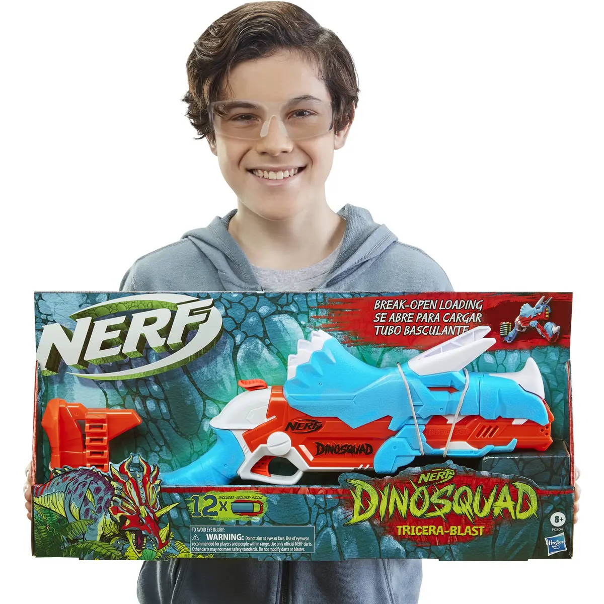 Nerf DinoSquad Tricera-Blast Dart Blaster | Dinosaur Kids Toy for 8+ | Foam Blaster with 12 Darts - view 9