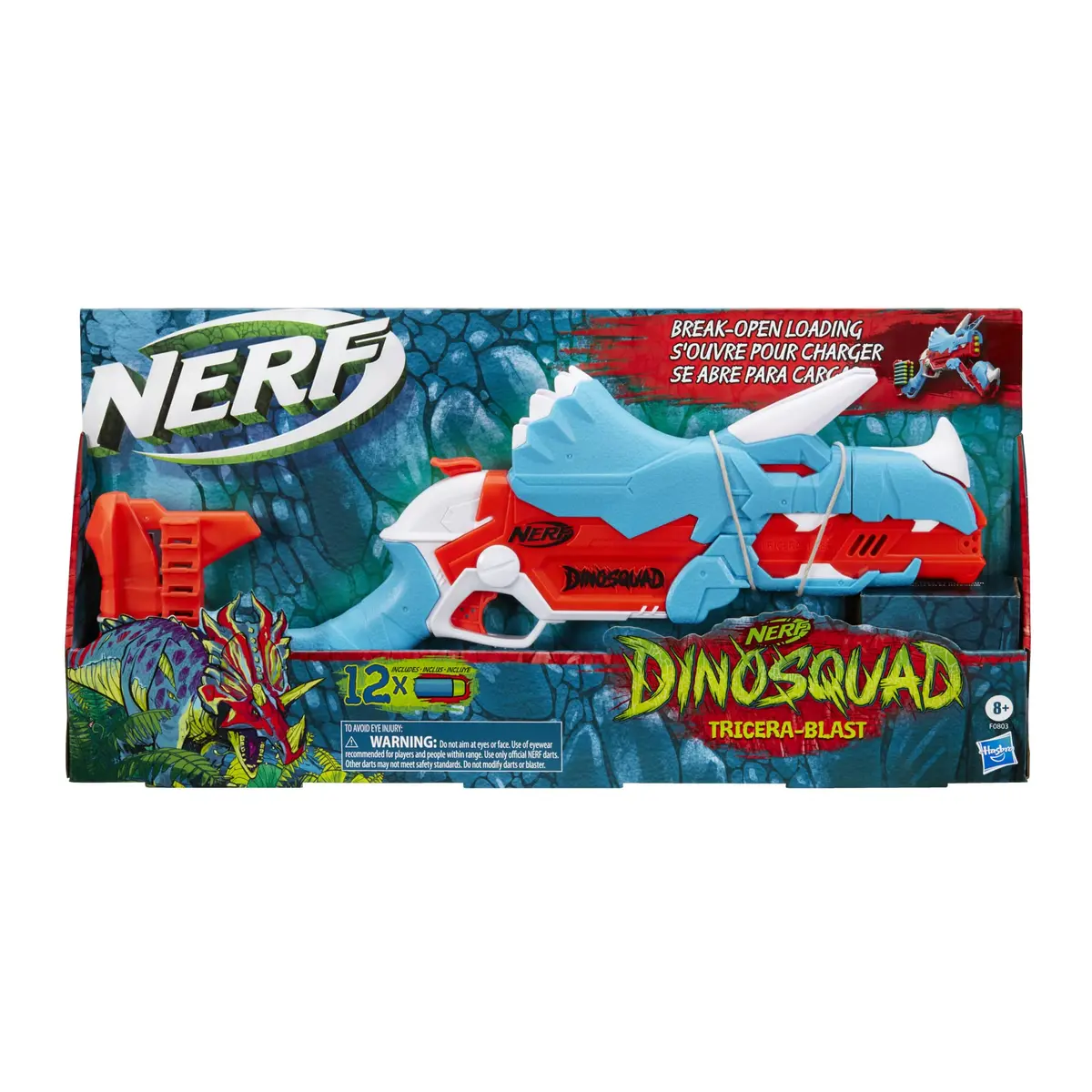 Nerf DinoSquad Tricera-Blast Dart Blaster | Dinosaur Kids Toy for 8+ | Foam Blaster with 12 Darts - view 2