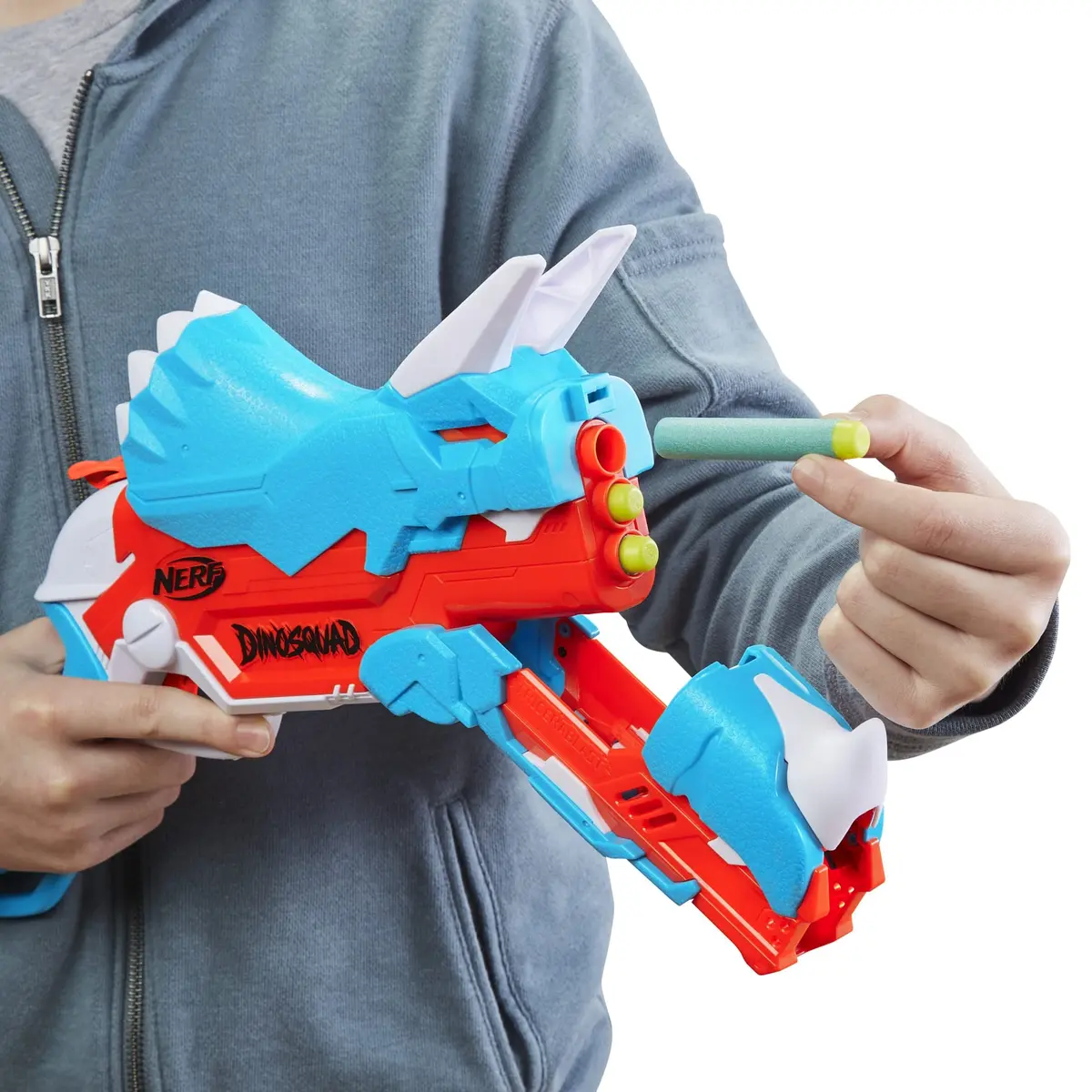 Nerf DinoSquad Tricera-Blast Dart Blaster | Dinosaur Kids Toy for 8+ | Foam Blaster with 12 Darts - view 4