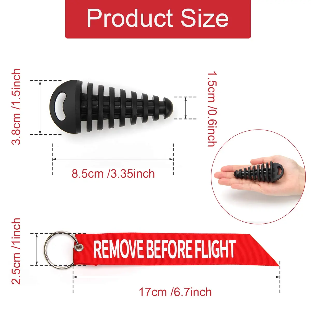 Coitak Muffler Exhaust Wash Plug for Motorcycle, 0.6"-1.5" | Water & Dirt Blocker for 2 Stroke Bikes - view 2