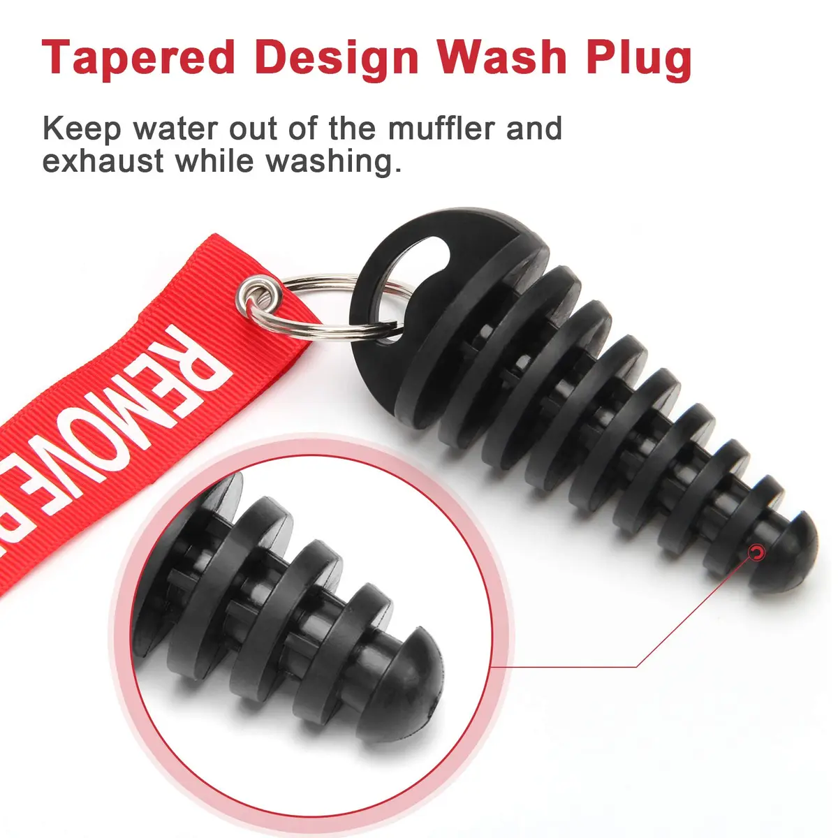 Coitak Muffler Exhaust Wash Plug for Motorcycle, 0.6"-1.5" | Water & Dirt Blocker for 2 Stroke Bikes - view 4