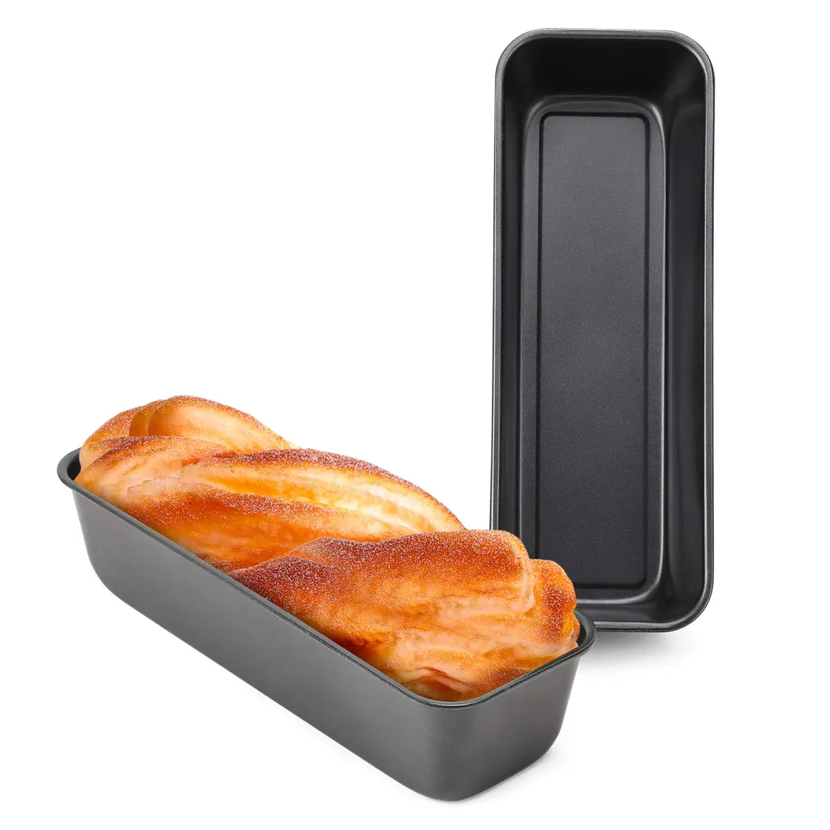 Beasea Long Loaf Bread Pan 12x4 Inch | Nonstick Carbon Steel Bakeware for Oven Baking - main product image