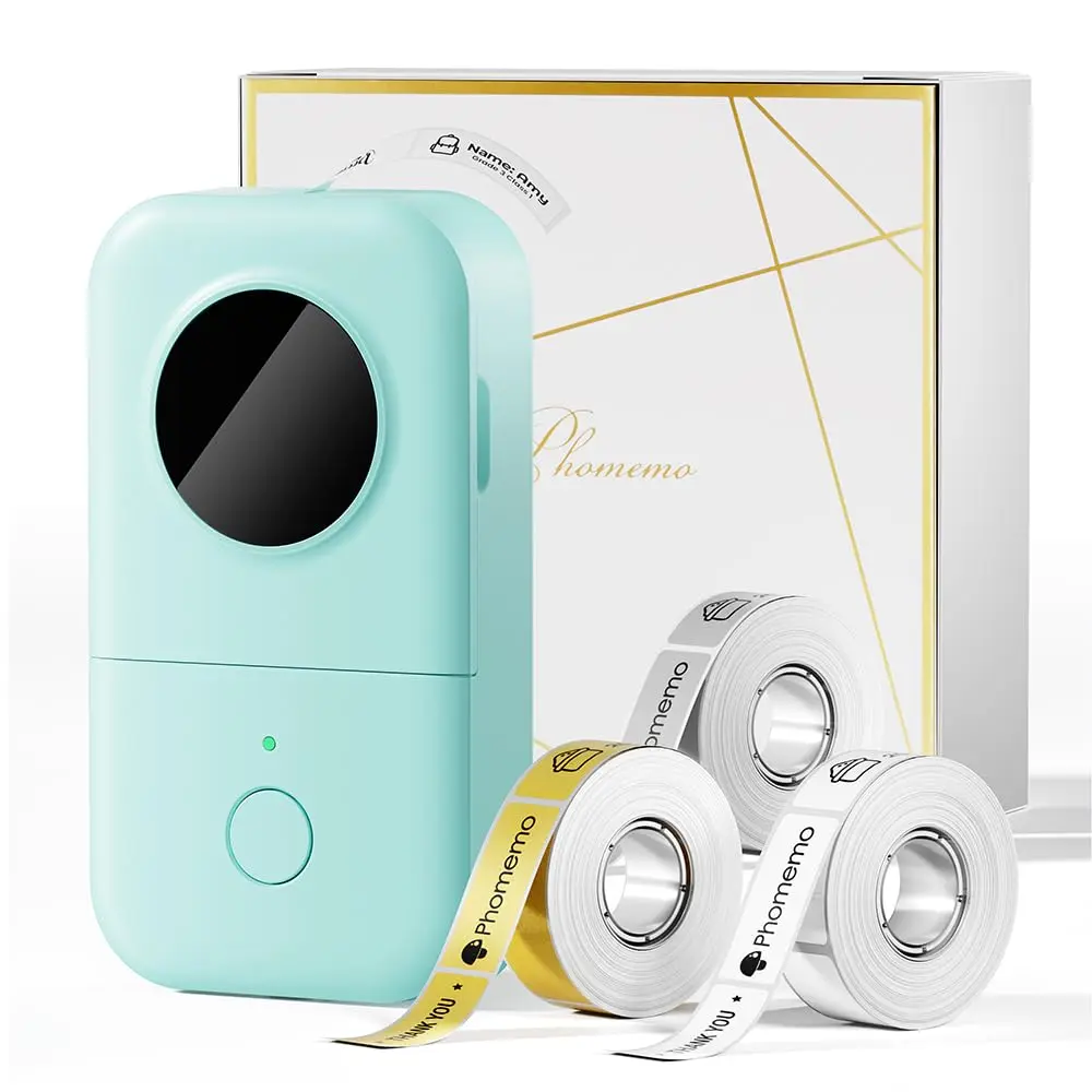 Phomemo D30 Portable Thermal Label Printer Green | 203dpi Resolution, Bluetooth 4.0, 10m Wireless - main product image