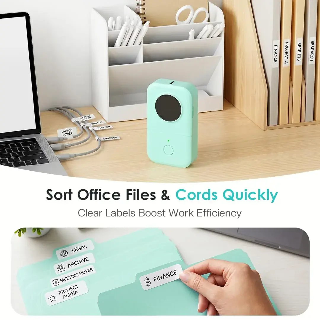 Phomemo D30 Bluetooth Label Maker Machine with Tape | 203 DPI High Resolution Printer - view 4