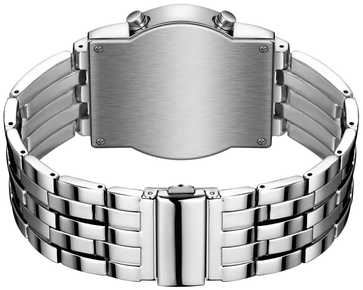 MASTOP Binary Matrix Blue LED Digital Watch for Men | 40mm Case, Stainless Steel - view 4