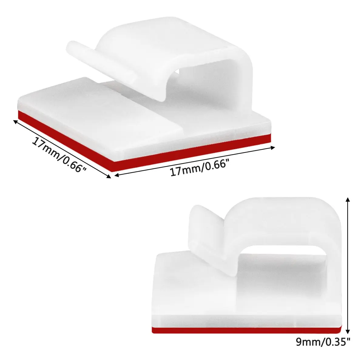 SOULWIT 50 Pcs Self Adhesive Cable Management Clips, White | Organize TV PC Laptop Ethernet Cables - view 3