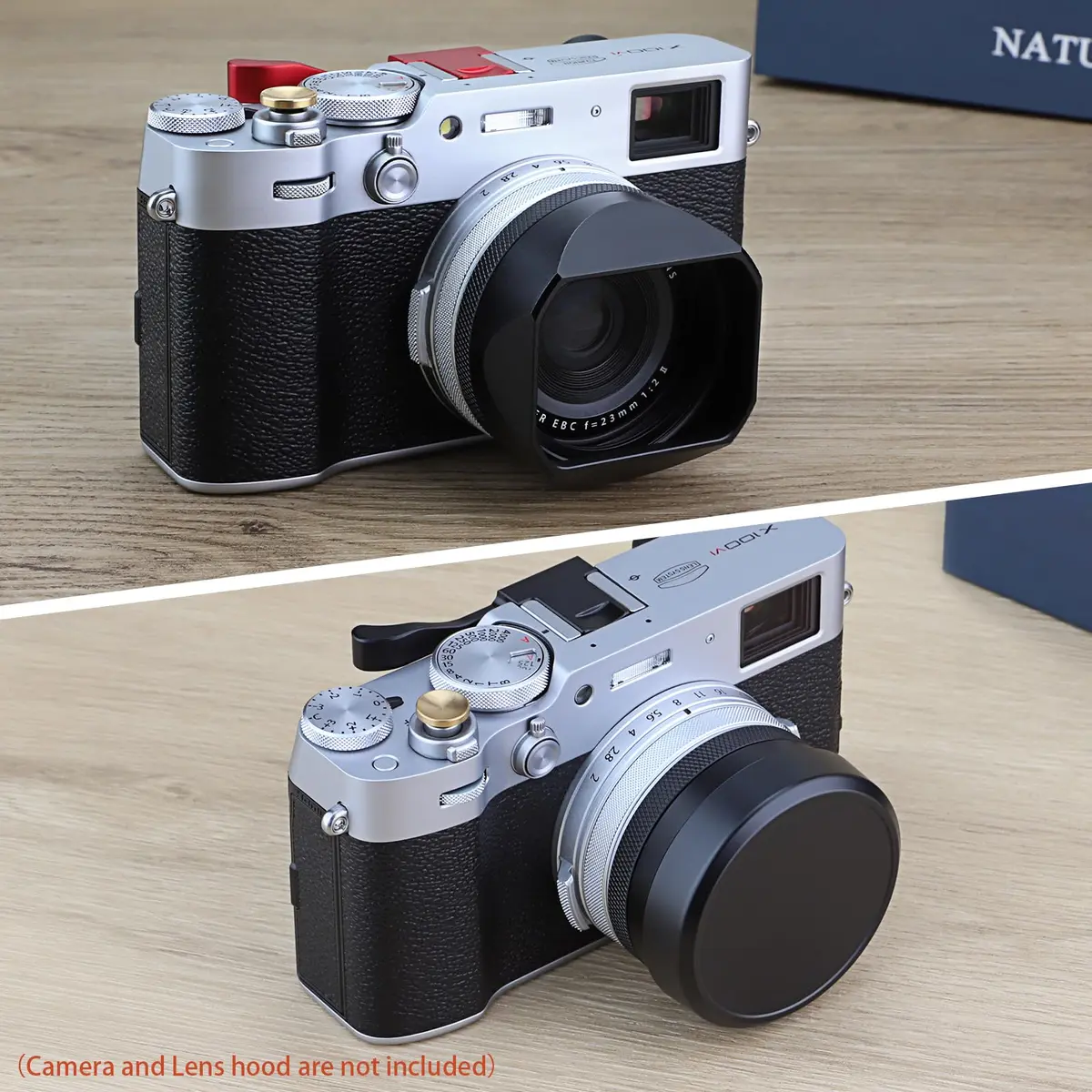Haoge Metal Lens Cap for Fujifilm X100V | Aluminum, Black, 54mm | Compatible with Haoge LH-X54B Lens Hood - view 4