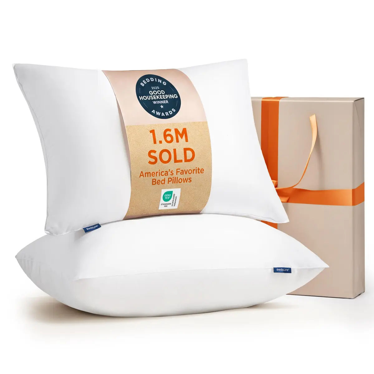 Bedsure Pillow Queen Size Set of 2 | Plush, OEKO-TEX Certified for Ultimate Comfort - main product image