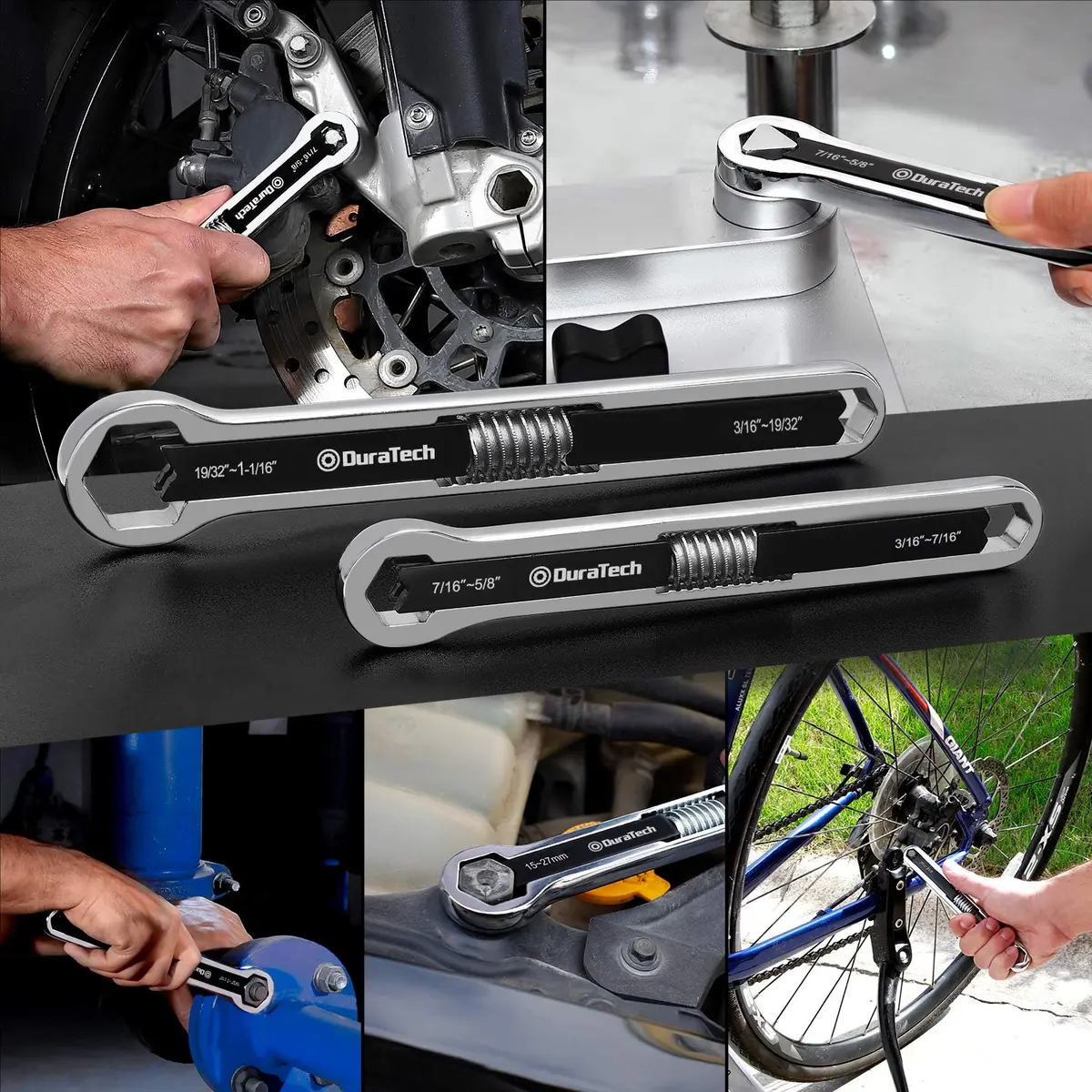 DURATECH Adjustable Wrench Set, 8-inch & 10-inch | Versatile, Drop Forged, ANSI Exceeds - view 6