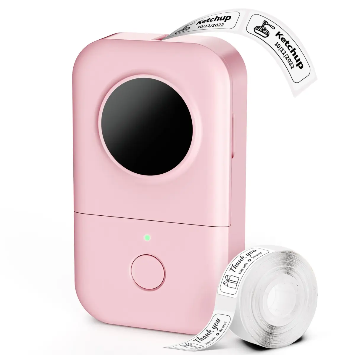 Phomemo D30 Portable Label Maker Pink | Bluetooth Mini Printer for Home School Office - main product image