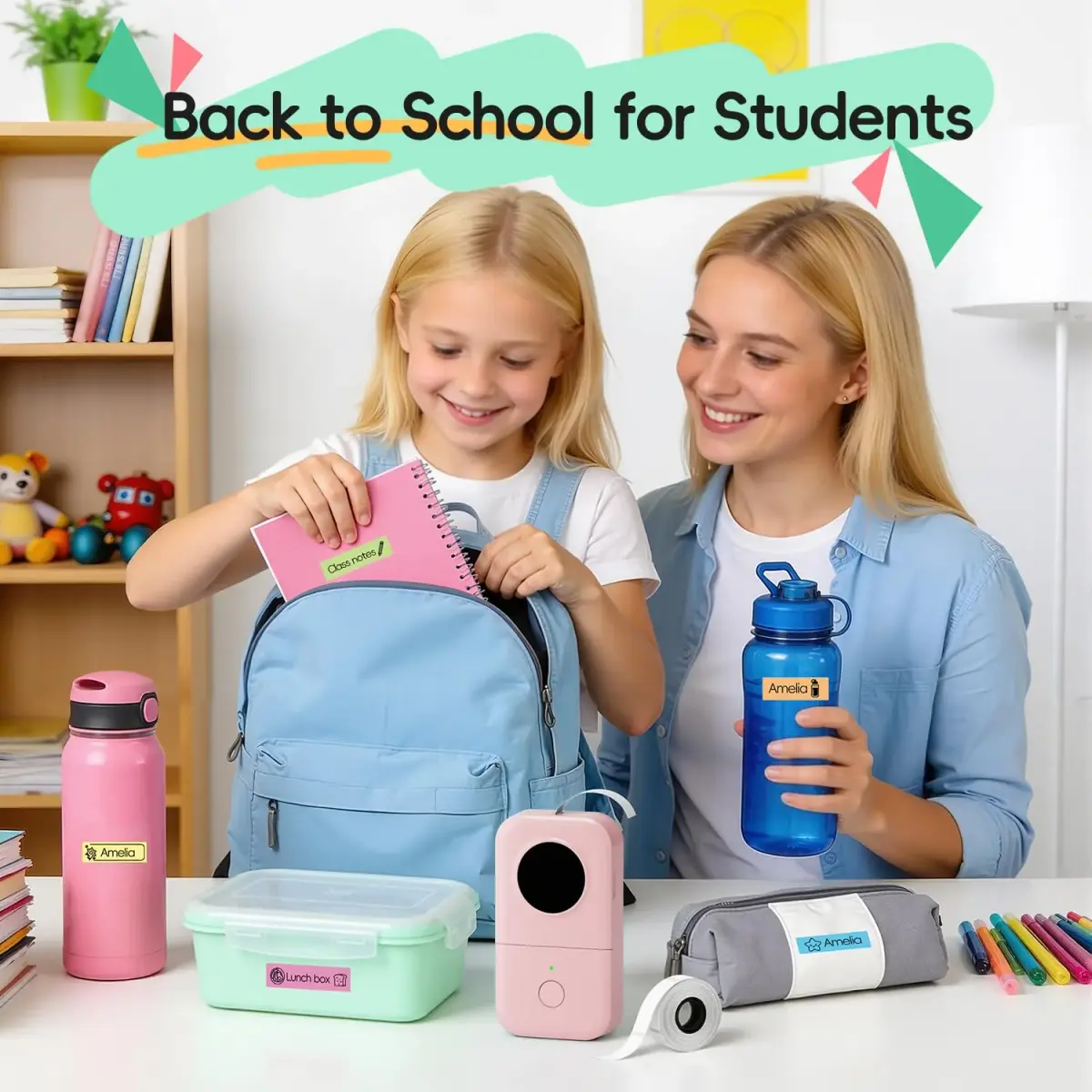 Phomemo D30 Portable Label Maker Pink | Bluetooth Mini Printer for Home School Office - view 2