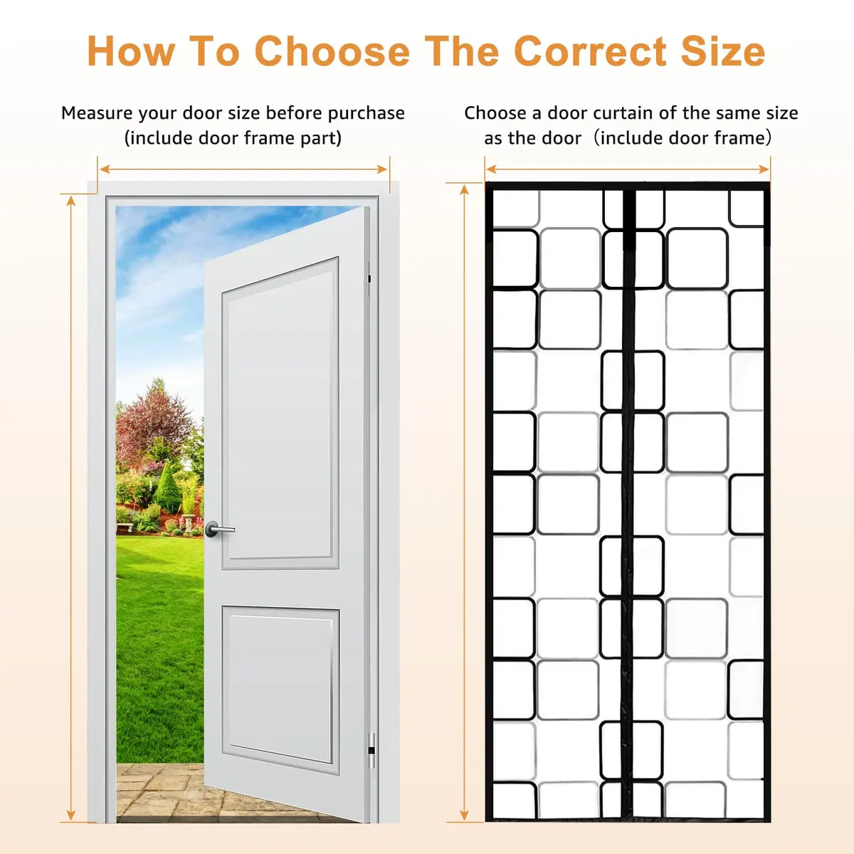 PICK FOR LIFE Insulated Door Curtain 32x80 inch Magnetic Thermal & Insulation Cover | Self-Closing Privacy Screen for Cold/Heat - view 2