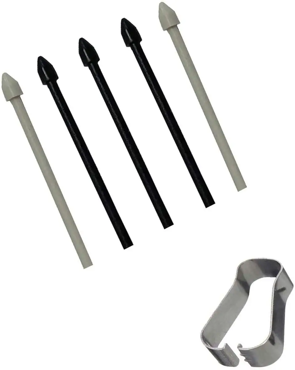 ubrokeifixit Replacement Stylus Pen Tips for Samsung Galaxy Tab S7/S7+ 11"/12.4" (5 Tips + 1 Tweezer, Black/Gray) - main product image