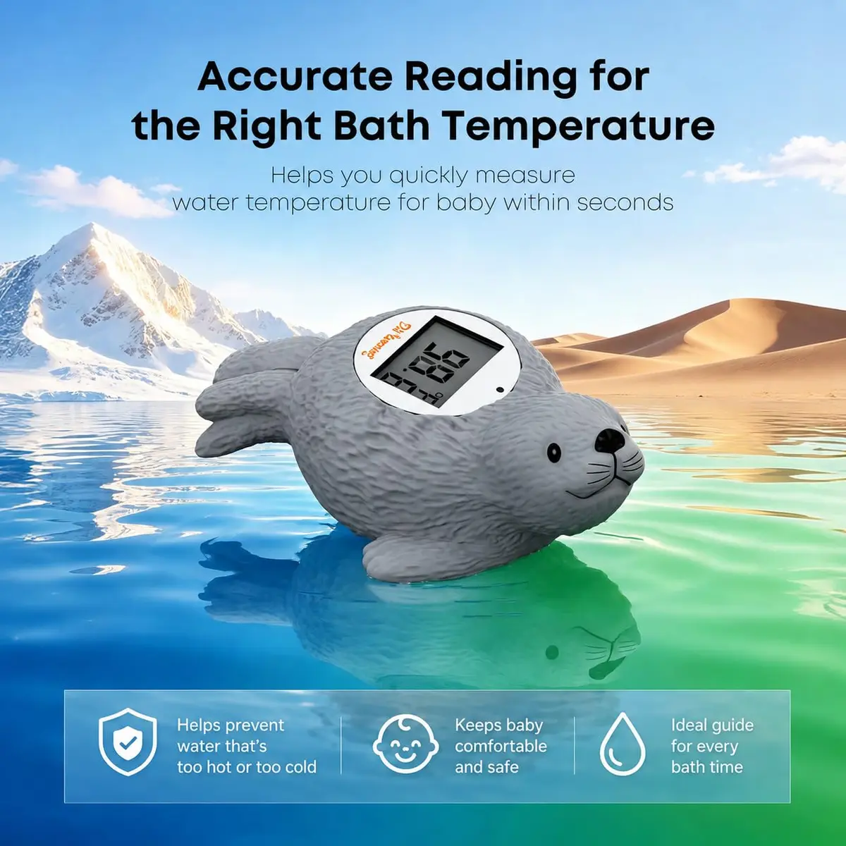 Doli Yearning Baby Bath Thermometer 4.4 inches | Accurate & Waterproof for Safe Baby Water Monitoring - view 5