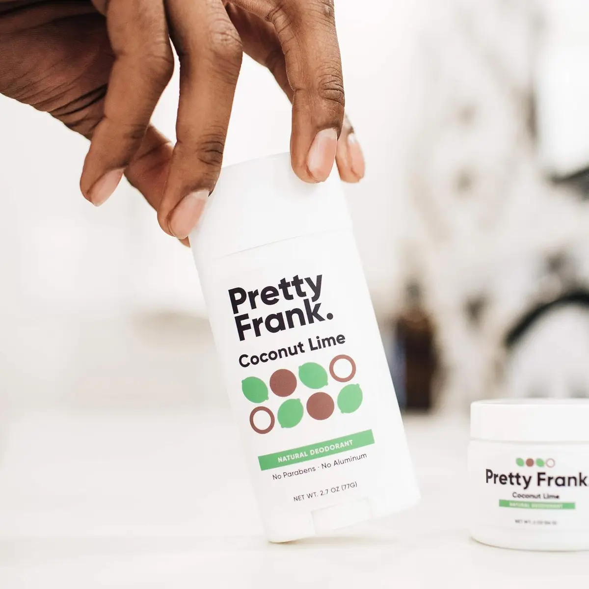 PRETTY FRANK Natural Aluminum-Free Deodorant Stick, Coconut Lime | All-Day Odor Control & Nourishment - view 5