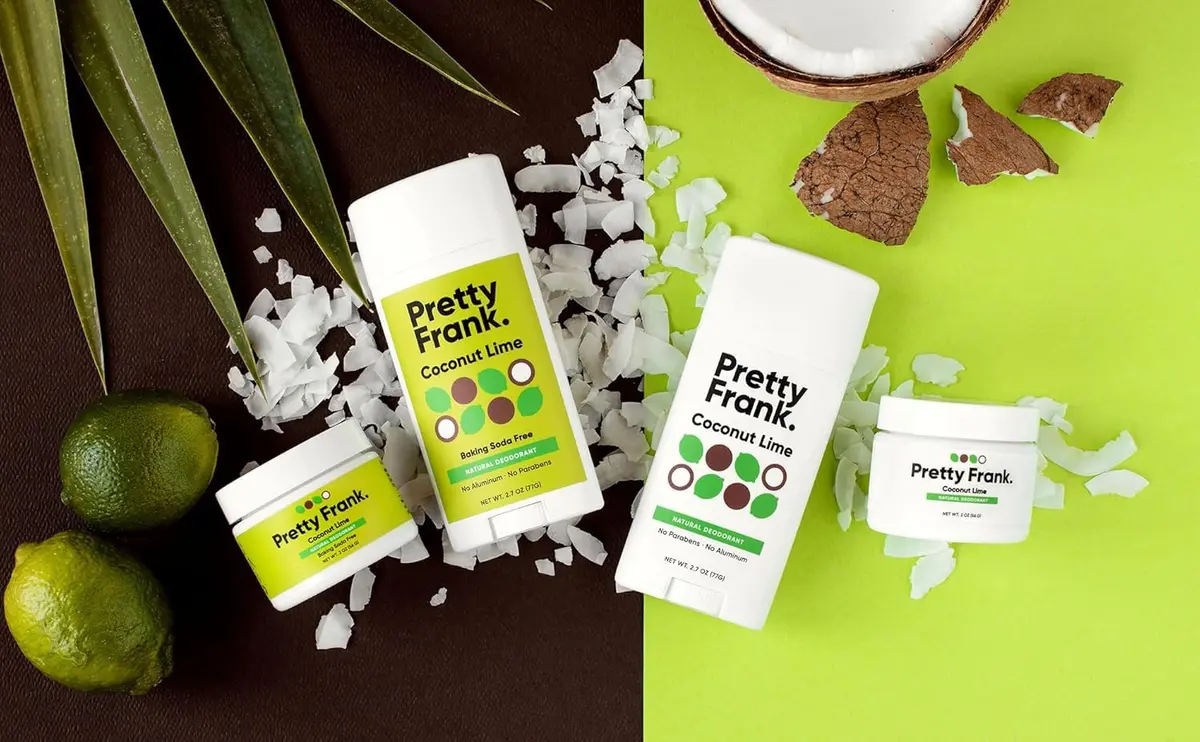 PRETTY FRANK Natural Aluminum-Free Deodorant Stick, Coconut Lime | All-Day Odor Control & Nourishment - view 7